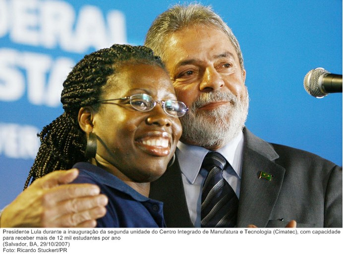 Presidente Lula durante a inauguração da segunda unidade do Centro Integrado de Manufatura e Tecnologia (Cimatec).