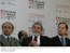 Presidente Lula e os ministros Márcio Fortes e Luiz Furlan durante abertura da Semana Internacional da Construção.