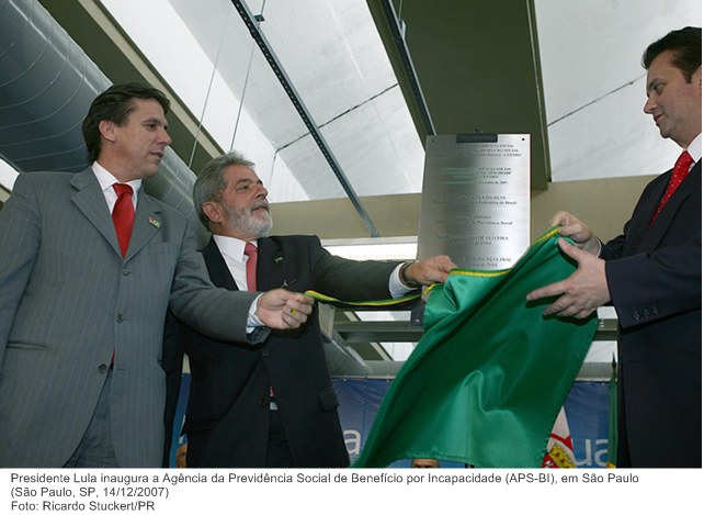 Presidente Lula inaugura a Agência da Previdência Social de Benefício por Incapacidade (APS-BI), em São Paulo.