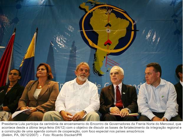 Presidente Lula participa da cerimônia de encerramento do Encontro de Governadores da Frente Norte do Mercosul (2).