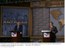 Presidentes Lula e George W. Bush, durante cerimônia de Declaração à Imprensa, em função da visita ao Brasil do Presidente dos Estados Unidos da América.
