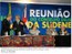 Presidente Lula conversa com o governador de Alagoas, Teotônio Vilela Filho, durante cerimônia de instalação e posse do conselho deliberativo da SUDENE.