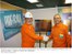 Presidente Lula cumprimenta o governador do Espírito Santo, Paulo Hartung, a bordo da plataforma FPSO JK (P-34), no campo de Jubarte.