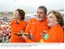 Presidente Lula, d. Marisa, a ministra Dilma Rousseff e funcionários da Petrobrás durante cerimônia de batismo da P-51, primeira plataforma semi-submersível construída integralmente no Brasil.