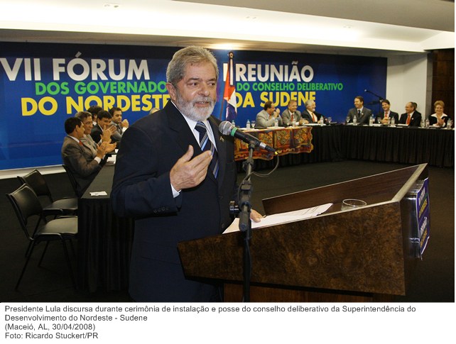 Presidente Lula discursa durante cerimônia de instalação e posse do conselho deliberativo da Superintendência do Desenvolvimento do Nordeste - Sudene.