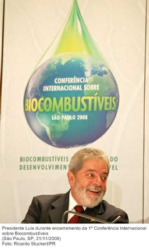 Presidente Lula durante encerramento da 1ª Conferência Internacional sobre Biocombustíveis.