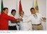 Presidente Lula durante encontro com os presidentes da Bolívia, Evo Morales, do Equador, Rafael Correa, e da Venezuela, Hugo Chávez.