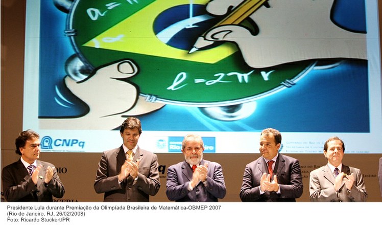 Presidente Lula durante Premiação da Olimpíada Brasileira de Matemática-OBMEP 2007.