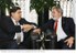 Presidente Lula durante reunião com o presidente do Peru, Alan García.