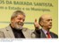 Presidente Lula e o governador de São Paulo, José Serra, durante cerimônia de assinatura de atos relativos a obras do PAC na Baixada Santista.