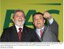 Presidente Lula e o governador do Rio de Janeiro, Sérgio Cabral, durante cerimônia de assinatura de ordem de início de obras do Arco Metropolitano do RJ.