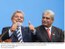 Presidente Lula e o ministro do Desenvolvimento, Indústria e Comércio Exterior, Miguel Jorge, durante cerimônia alusiva às obras da ThyssenKrupp.