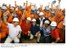 Presidente Lula e o presidente da Venezuela, Hugo Chávez, posam para foto com funcionários que trabalham nas obras da Refinaria Abreu e Lima.