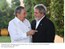 Presidente Lula e o Presidente de Cuba, Raúl Castro, durante encontro na Costa do Sauípe-BA.