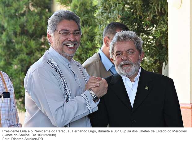 Presidente Lula e o Presidente do Paraguai, Fernando Lugo, durante a 36ª Cúpula dos Chefes de Estado do Mercosul.
