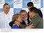 Presidente Lula e os presidentes do Chile, Michelle Bachelet, e da Venezuela, Hugo Chávez, durante cerimônia de encerramento da Cúpula da América Latina e do Caribe.