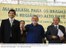 Presidente Lula, entre o ministro da Educação, Fernando Haddad (esquerda), e o ministro das Cidades, Marcio Fortes, durante solenidade de assinatura de ordens de serviço do PAC.