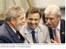 Presidente Lula, o governador de Minas Gerais, Aécio Neves e o ministro Miguel Jorge (MDIC), durante cerimônia de entrega da primeira locomotiva de grande porte produzida no Brasil.