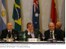 Presidente Lula, o ministro da Fazenda, Guido Mantega, e o presidente do Banco Central, Henrique Meirelles, durante reunião plenária dos Ministros da Fazenda do G-20 Financeiro.