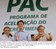 Presidente Lula, o ministro das Cidades, Marcio Fortes, e o governador do estado do Ceará, Cid Gomes, durante cerimônia de assinatura de atos de saneamento e habitação do PAC.