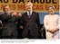 Presidente Lula, o presidente da Câmara dos Deputados, Arlindo Chinaglia, e a ministra do Turismo, Marta Suplicy, durante cerimônia de inauguração do Complexo Quarteirão da Saúde.