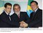 Presidente Lula, o Presidente da França, Nicolas Sarkozy e o Presidente da Comissão Européia, José Manuel Durão Barroso, durante seminário empresarial Parceria Brasil-UE.