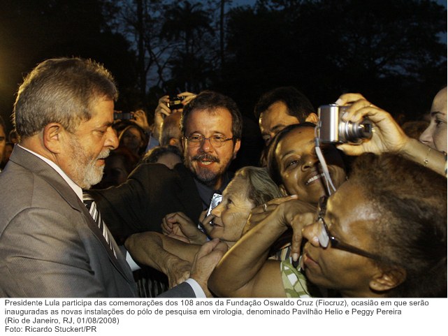 Presidente Lula participa das comemorações dos 108 anos da Fundação Oswaldo Cruz (Fiocruz).