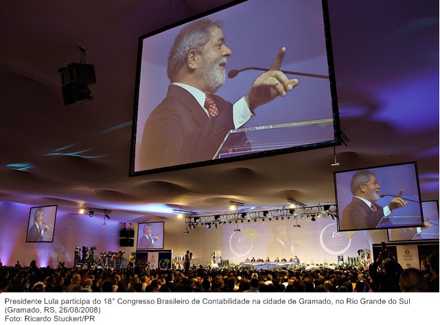 Presidente Lula participa do 18° Congresso Brasileiro de Contabilidade na cidade de Gramado, no Rio Grande do Sul.