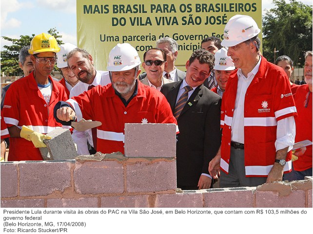 Presidente Lula visita obras do PAC em Minas Gerais. No total, os investimentos no estado, incluindo obras já em andamento, chegam a R$ 2,84 bilhões (2).