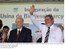Presidente Lula ao lado do Vice-Presidente, José Alencar, durante cerimônia de inauguração da terceira usina de biodiesel da Petrobras, em Montes Claros (MG).