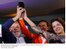 Presidente Lula comemora extração do primeiro óleo do pré-sal no campo de Tupi.
