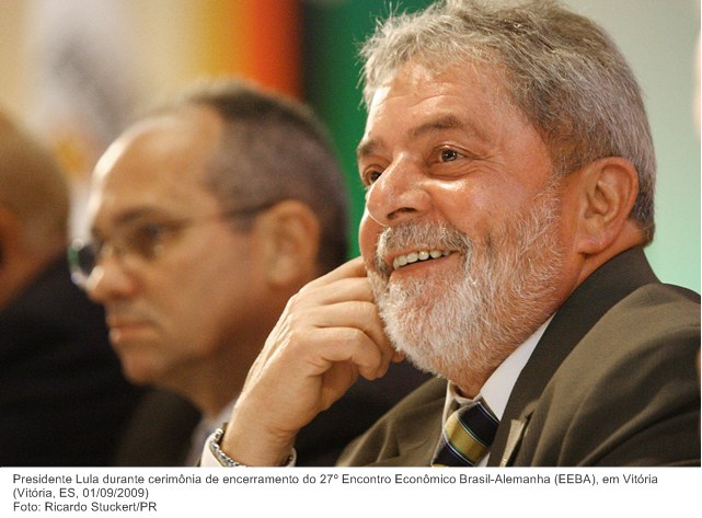 Presidente Lula durante cerimônia de encerramento do 27º Encontro Econômico Brasil-Alemanha (EEBA), em Vitória.