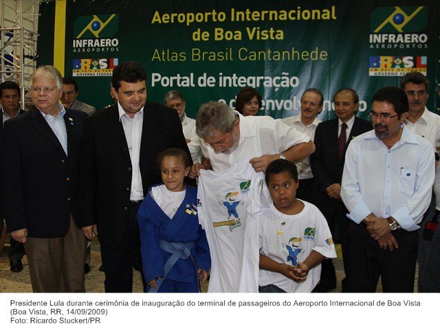 Presidente Lula durante cerimônia de inauguração do terminal de passageiros do Aeroporto Internacional de Boa Vista (2).