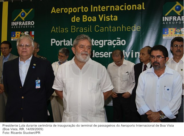 Presidente Lula durante cerimônia de inauguração do terminal de passageiros do Aeroporto Internacional de Boa Vista (3).