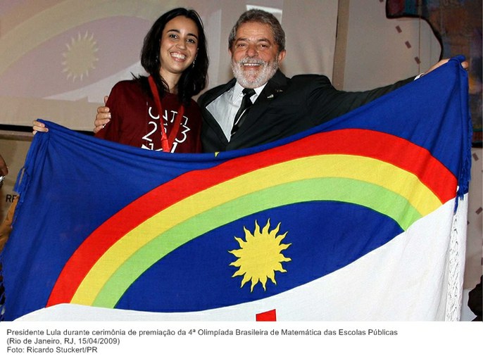 Presidente Lula durante cerimônia de premiação da 4ª Olimpíada Brasileira de Matemática das Escolas Públicas.