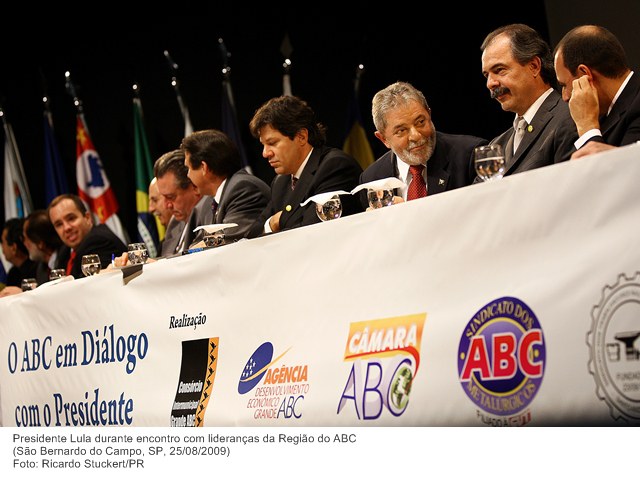 Presidente Lula durante encontro com lideranças da Região do ABC.