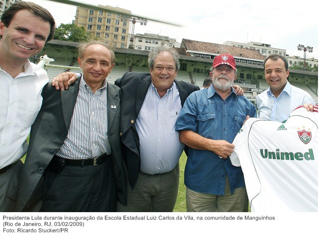 Presidente Lula durante inauguração da Escola Estadual Luiz Carlos da Vila, na comunidade de Manguinhos (3).