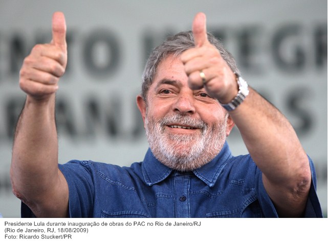 Presidente Lula durante inauguração de obras do PAC no Rio de Janeiro-RJ.