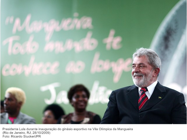 Presidente Lula durante inauguração do ginásio esportivo na Vila Olímpica da Mangueira (3).