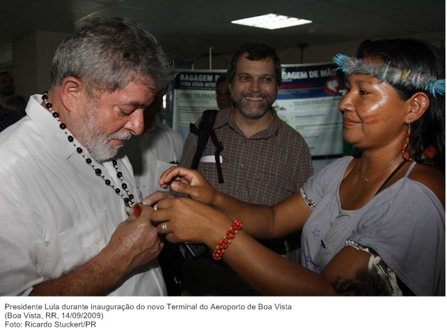 Presidente Lula durante inauguração do novo Terminal do Aeroporto de Boa Vista.