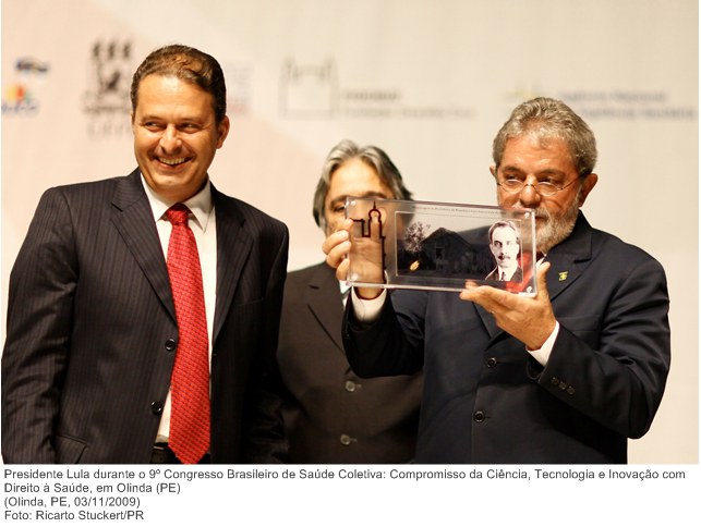 Presidente Lula durante o 9º Congresso Brasileiro de Saúde Coletiva Compromisso da Ciência, Tecnologia e Inovação com Direito à Saúde, em Olinda (PE).