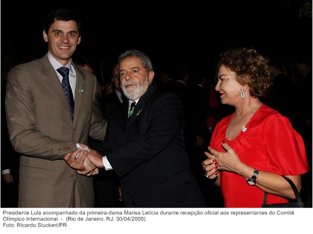 Presidente Lula durante recepção oficial aos representantes do Comitê Olímpico Internacional.