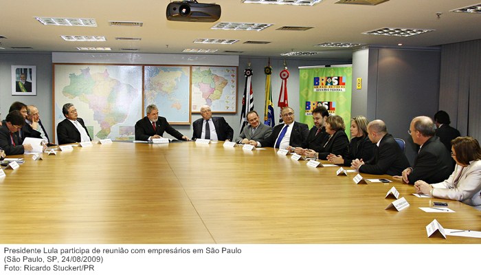 Presidente Lula durante reunião com empresários em São Paulo-SP.