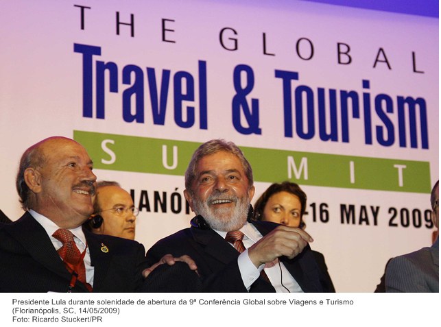 Presidente Lula durante solenidade de abertura da 9ª Conferência Global sobre Viagens e Turismo.