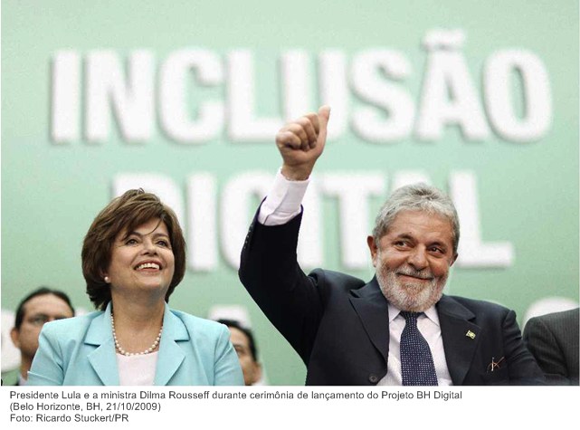 Presidente Lula e a ministra Dilma Rousseff durante cerimônia de lançamento do Projeto BH Digital.jpg