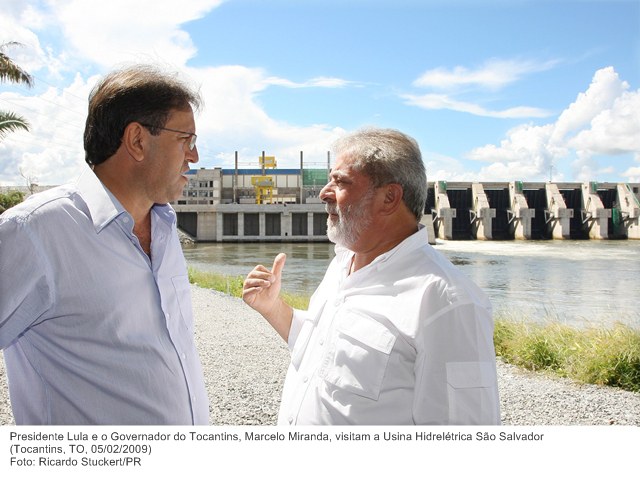 Presidente Lula e o Governador do Tocantins, Marcelo Miranda, visitam a Usina Hidrelétrica São Salvador.jpg