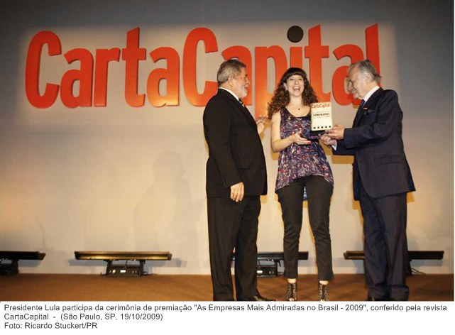 Presidente Lula na cerimônia de premiação As Empresas Mais Admiradas no Brasil - 2009.jpg