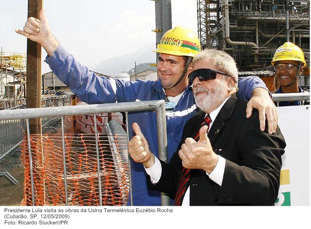Presidente Lula visita as obras da Usina Termelétrica Euzébio Rocha.