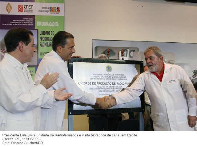 Presidente Lula visita unidade de Radiofármacos e visita biofábrica de cana, em Recife 