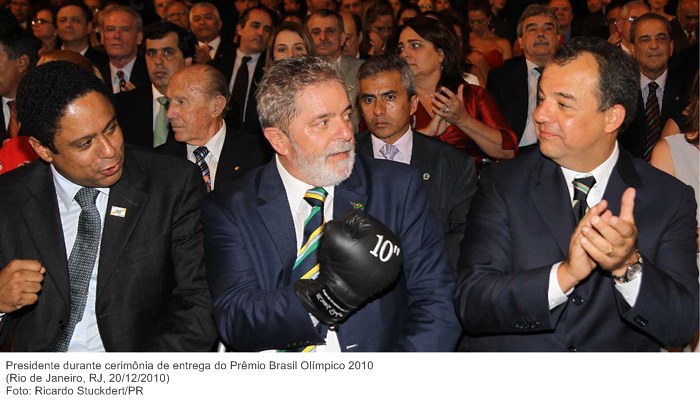 Presidente durante cerimônia de entrega do Prêmio Brasil Olímpico 2010 (2)